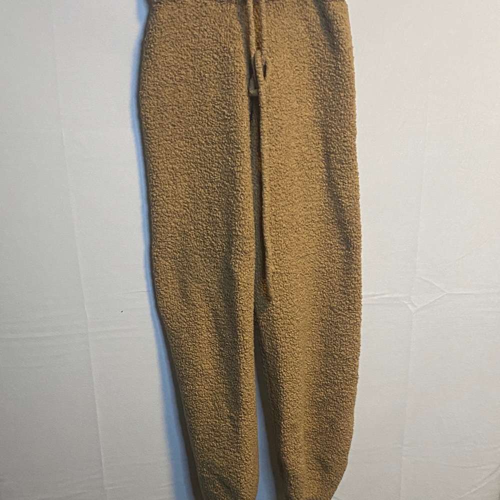 Cozy Tan Sherpa Joggers